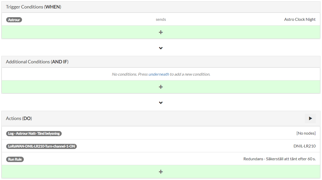 Activate Street lighting