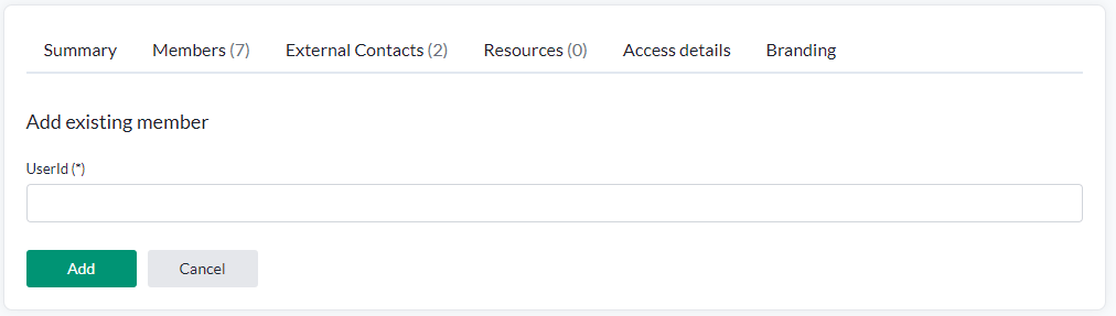 Add existing member